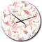 Designart 'Pink Fishes Pattern Mid-Century Modern Wall Clock
